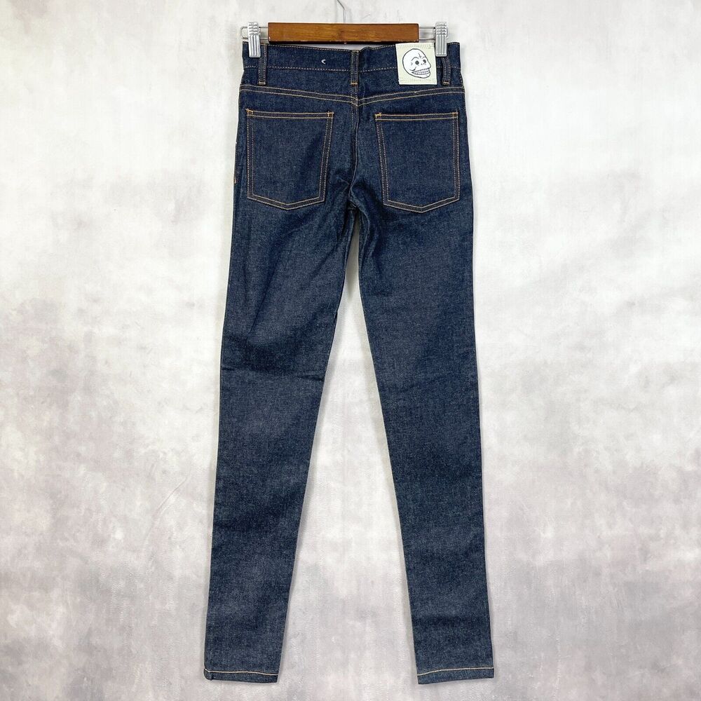 Cheap Monday Jeans Womens 25 Narrow Unwash Low Rise Dark Wash Grunge Street - Picture 2 of 12